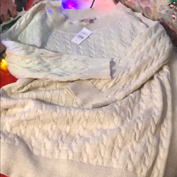 Ann Taylor Loft off white sweater.Size L.NWT.FIRM - Picture 6 of 8
